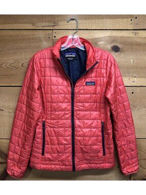 Patagonia Nano Puffer Primaloft Quilted Jacket Womens Size Small Pink Packable